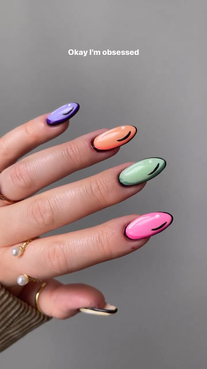 I’m actually surprised how obsessed I am with these. 😮‍💨🤭💥 

Products used: 

Beetles liner gels

Purple Hebe - c069 ☂️
Candy Kiss - c070 🩷
Pink Cosmos - c071 👛
Peach Nectar - c072 🍑
Yellow Iris - c073 🌝
Patina Green - c047 🥑

*PR collab gifted 

Thank you for the amazing nail inspo @michellekhxn 🤍 

Thank you for these amazing gels. ✨
@beetlesgelpolish 
@beetles_community

#beetleslinergels #beetlesgelpolish #beetles #beetlesnails #beetlesofinstagram #amazonfinds #nailtrends #cartoonnails #popartnails #nailtrend #pinterestnails #nailinspo #nailart

#LTKGiftGuide #LTKfit #LTKbeauty