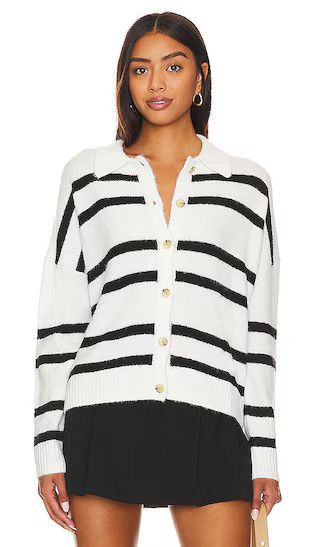 Bobbie Button Up in Black Stripe | Revolve Clothing (Global)