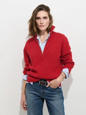 Daphne Half Zip Sweater in Cotton Cashmere | Alex Mill