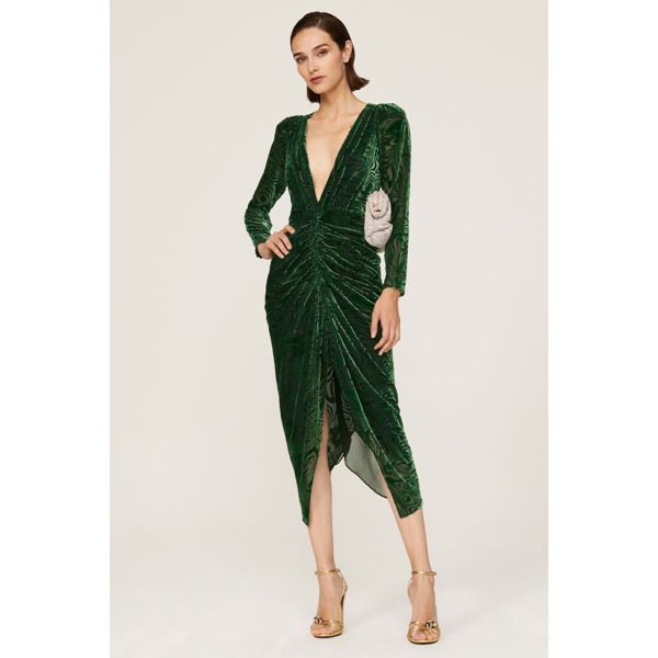 Ronny Kobo Astrid Dress green-print | Rent the Runway