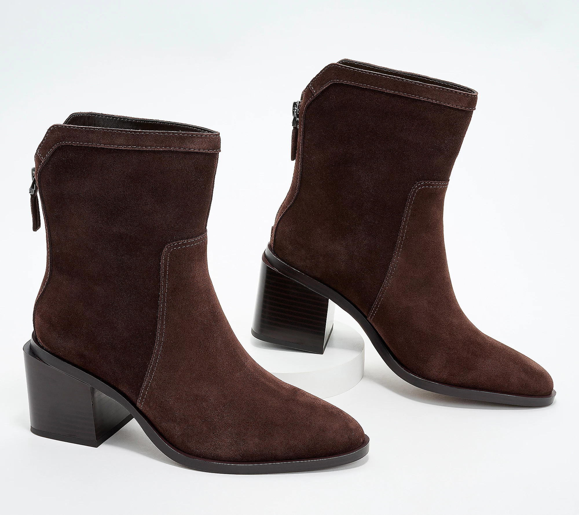 As Is Vince Camuto Water-Repellent Suede Mid- Shaft Boots | QVC