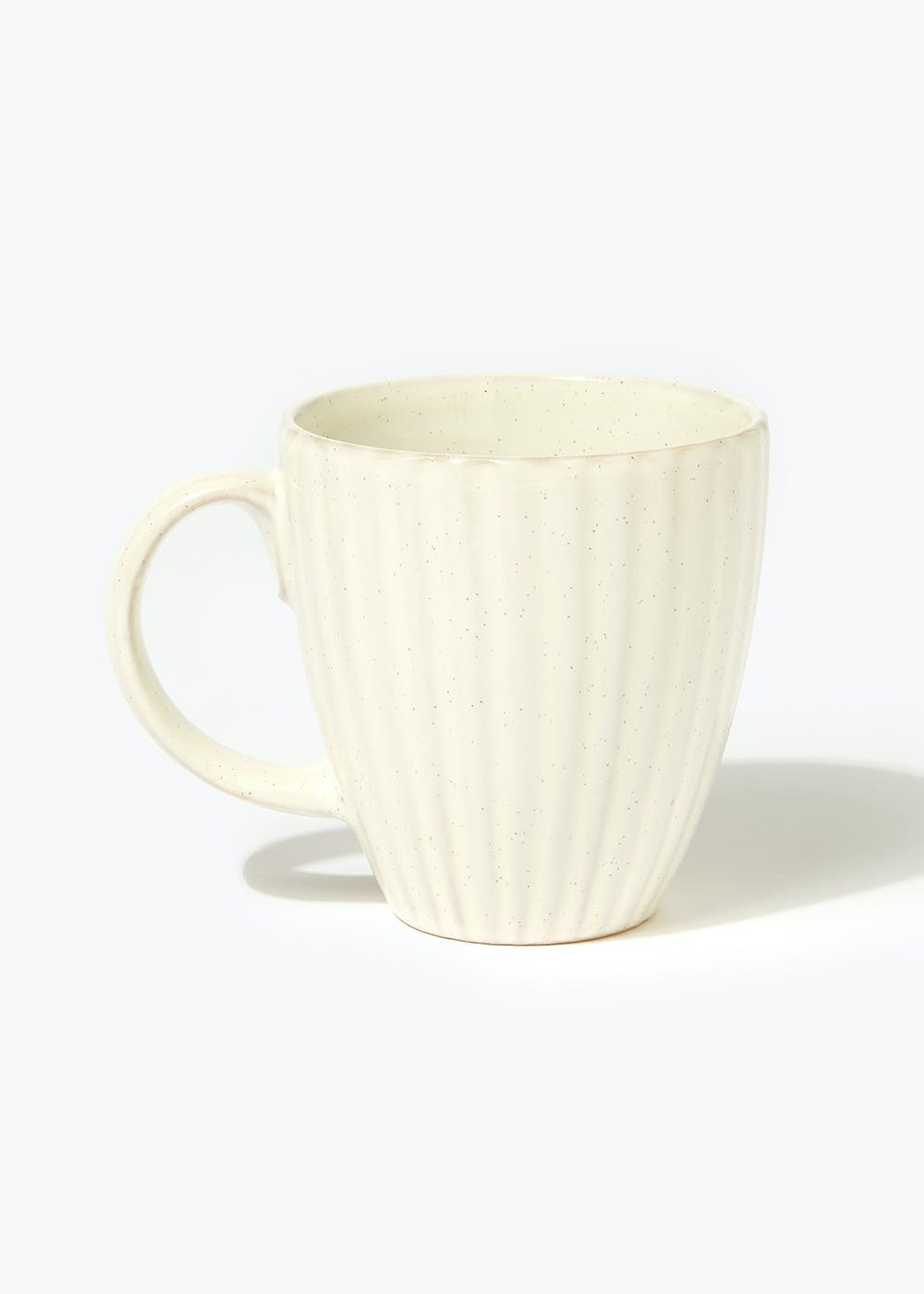 4 Pack Ridged Mugs (9cm x 11cm) – Cream | Matalan (UK)