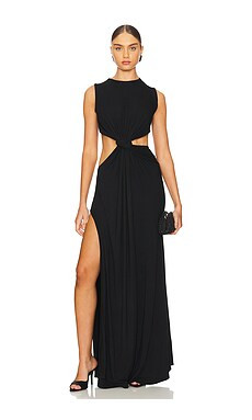 Sid Neigum Twisted Cutout Maxi Dress in Black from Revolve.com | Revolve Clothing (Global)