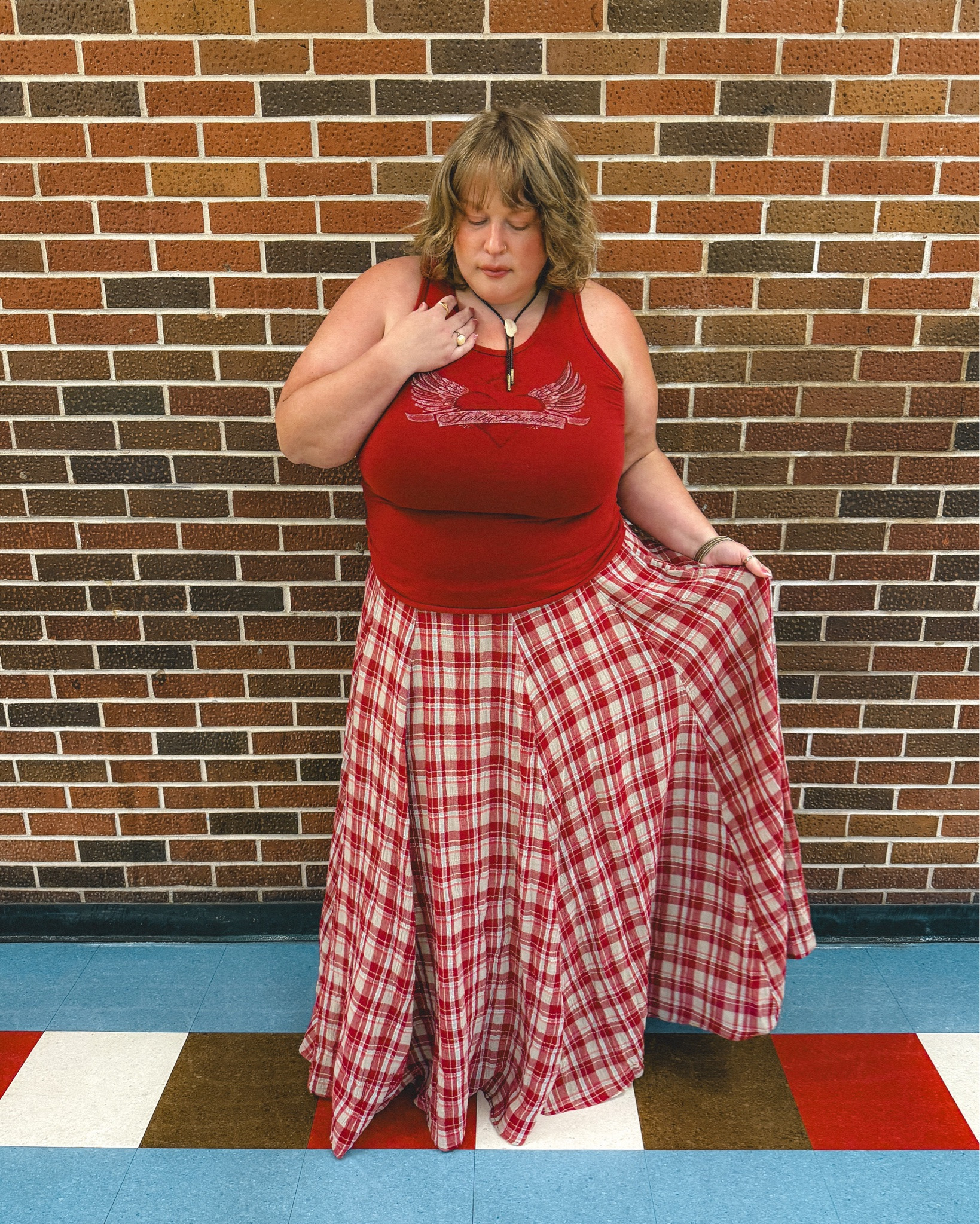 plaid decisions only 🏁

#freepeople #fpme #bohostyle #plussizeootd #ootd