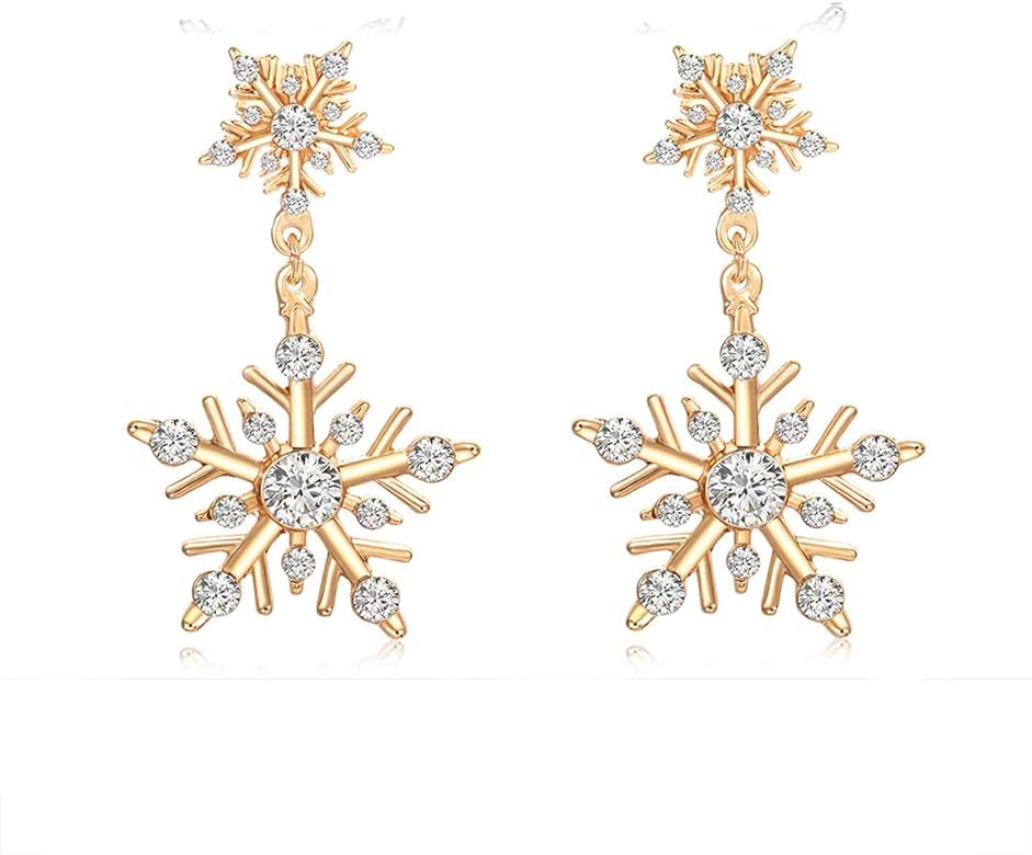 Snowflake Flower Drop Dangle Earrings | Amazon (US)