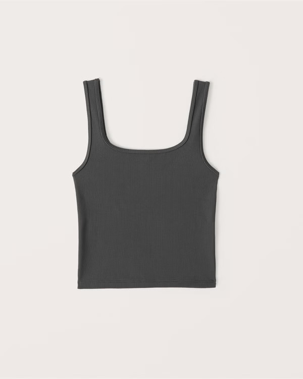 90s Seamless Rib Squareneck Tank | Abercrombie & Fitch (US)