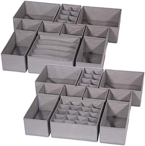 DIOMMELL 21 Pack Foldable Cloth Storage Box Closet Dresser Drawer Organizer Fabric Baskets Bins C... | Amazon (US)