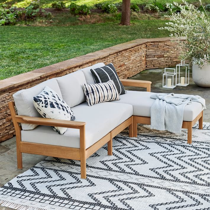 Playa Outdoor Reversible Sectional (92") | West Elm (US)