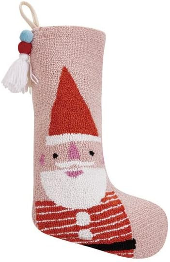 Peking Handicraft Santa Stocking with Pom Pom Tassel, 20-inch Length, Wool, Cotton, Christmas, Ho... | Amazon (US)