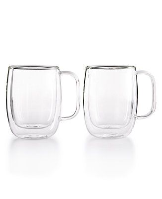 J.A. Henckels Zwilling Sorrento Double Wall Coffee Mugs, Set of 2 & Reviews - Glassware & Drinkwa... | Macys (US)