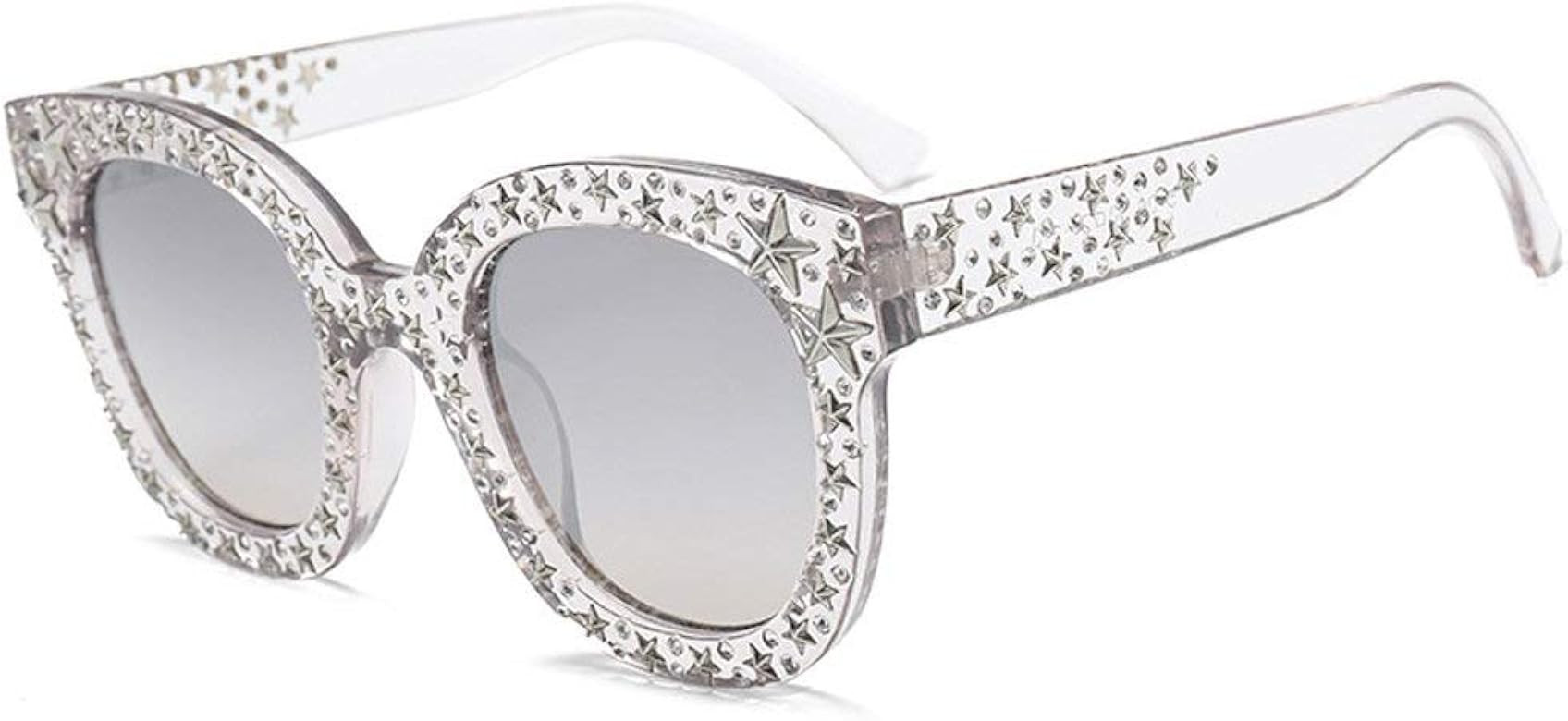 Sparkle Vintage Star Rhinestone Cat Eye Sunglasses Novelty Glitter Shades | Amazon (US)