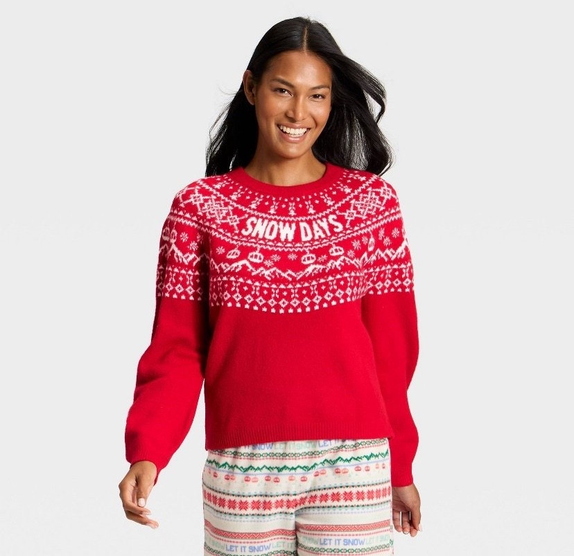 This sweater would be great all winter long, from Christmas through Valentine’s Day. 


#LTKSeasonal #sweater #redsweater #fairisle #salefinds #target #LTKU #LTKOver40

#LTKFindsUnder50 #LTKHoliday