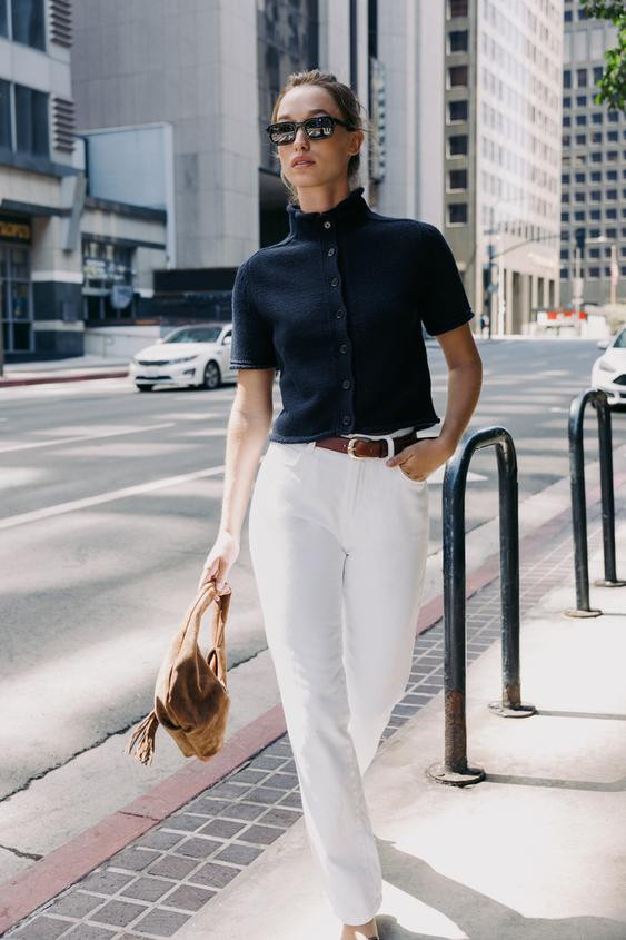 SHORT SLEEVE CARDIGAN | Zara US