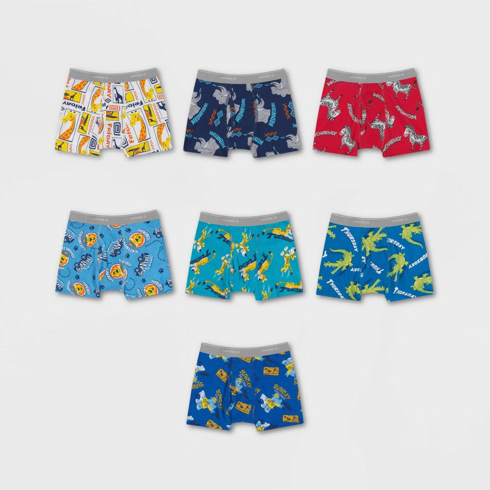 Hanes Toddler Boys' Day of the Week Printed Briefs 7pk - Colors Vary 4T, Kids Unisex, MultiColored | Target