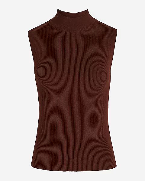Silky Soft Fitted Mock Neck Sweater Tank | Express