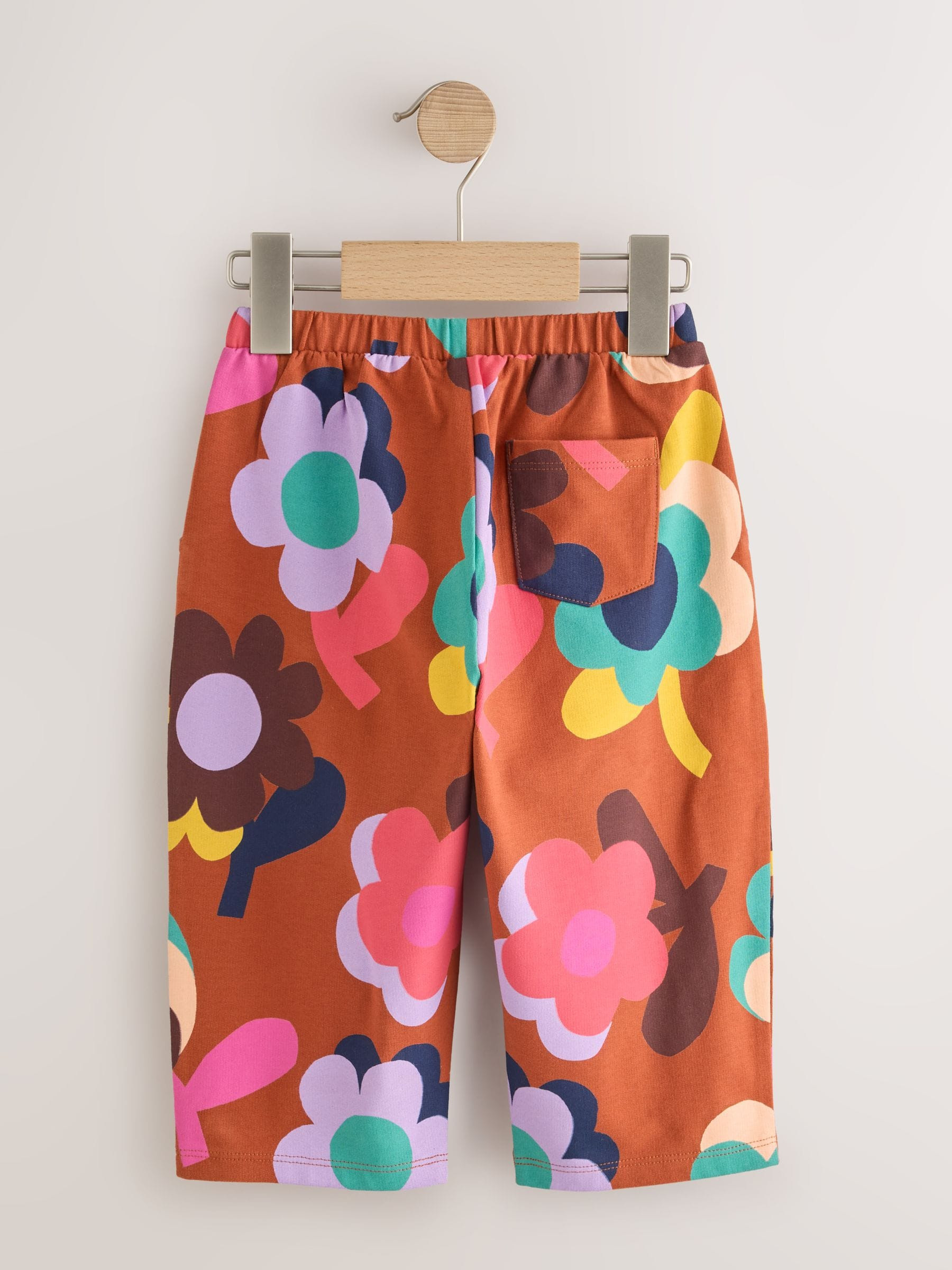 next Brown Flower Barrel Leg Trousers (3mths-7yrs) | Next US