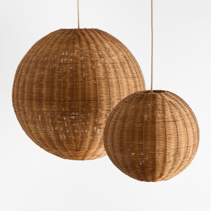 Sonder Woven Small Pendant Light | Crate & Barrel