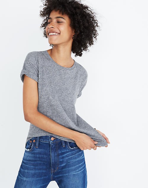 Whisper Cotton Crewneck Tee | Madewell