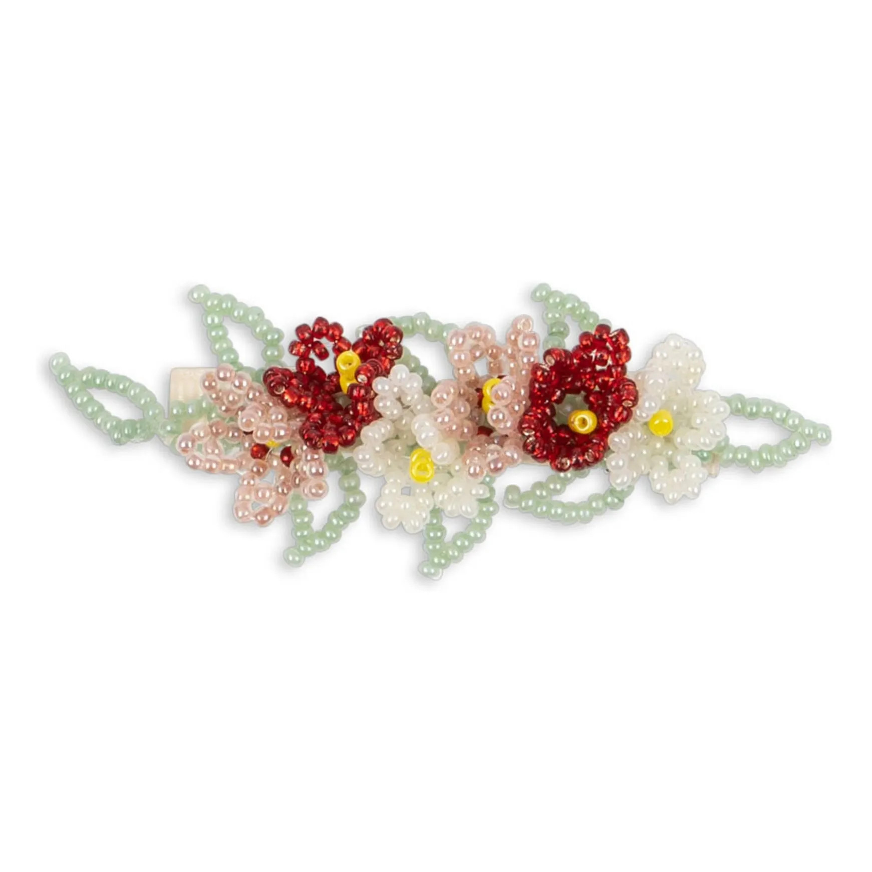 Flowered hair slide | Green water | Smallable