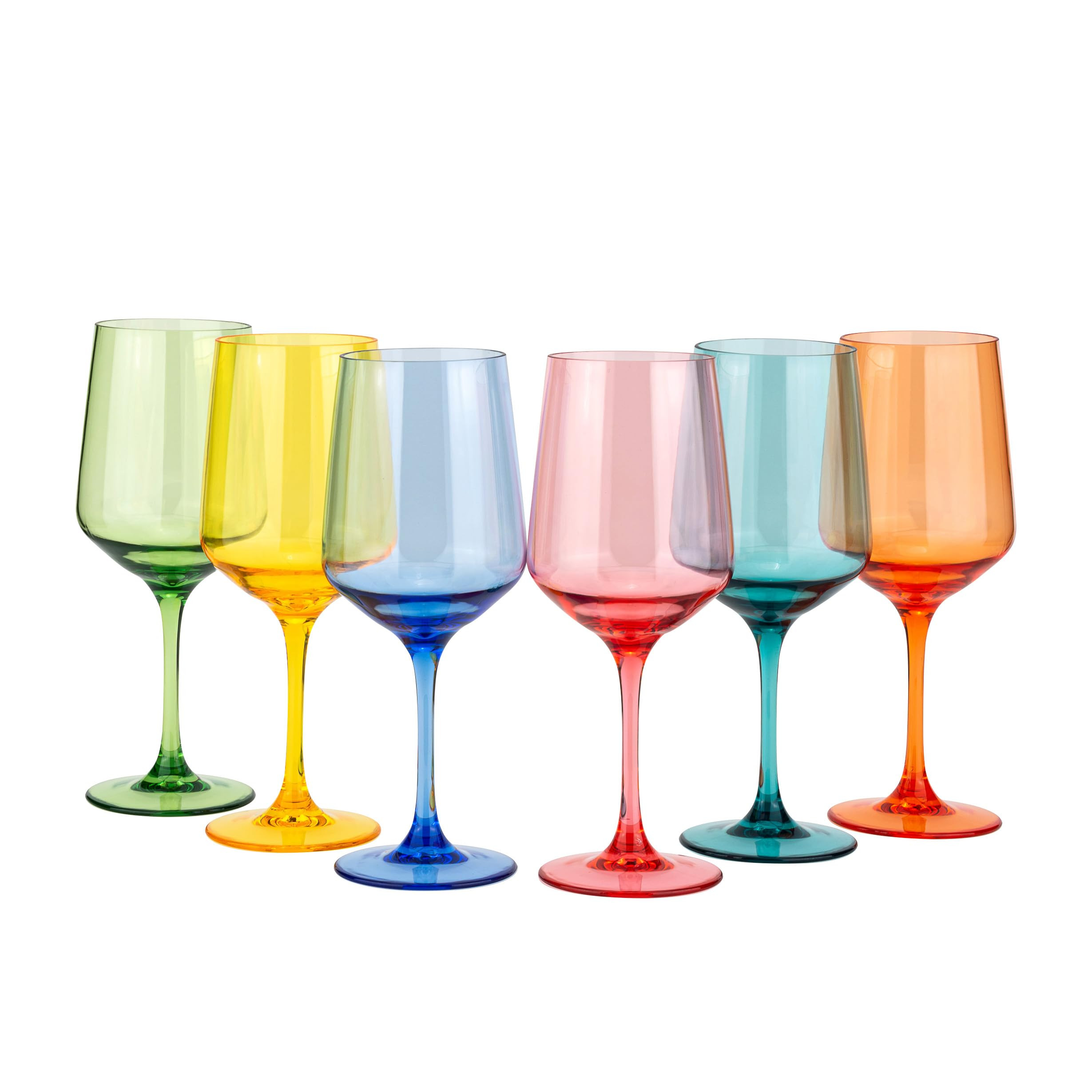KOXIN-KARLU Unbreakable Classic 18 ounce All-Purpose Plastic Stem Wine Glasses Acrylic Glasses, s... | Amazon (US)