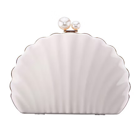 N By Nina Seashell Minaudiere Evening Bag, One Size, White | JCPenney