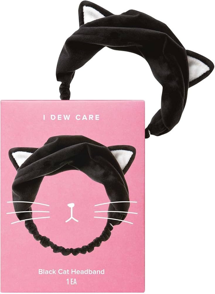 I DEW CARE Face Wash Headband - Black Cat | Spa, Soft, Cute for Makeup, Shower, Teen Girls Stuff,... | Amazon (US)