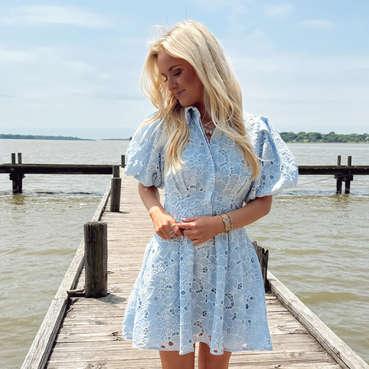 Powder Puff Dress - Blue | The Impeccable Pig