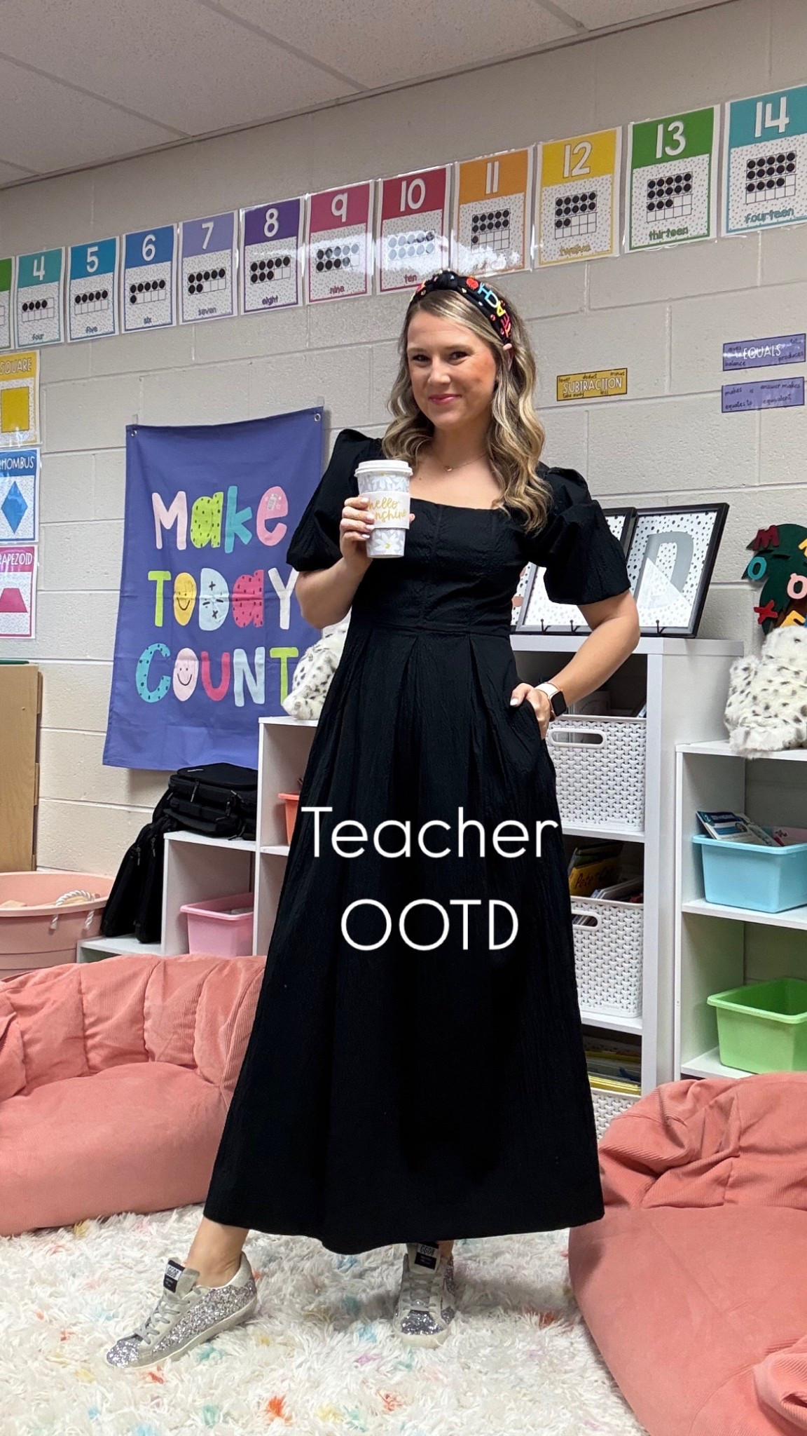Okay teacher friends this Target dress + sparkle sneakers combo is giving ✨comfy glam✨ and I’m here for it. Add in my new adorable TEACH headband and a little Monday caffeine, and we’re surviving these last 4 days till SPRING BREAK!

Anyone else living on coffee and countdowns right now?
Drop your go-to teacher shoe below—cute and classroom approved! Let’s help each other out with some style & comfort! 🌈

#teacherootd #targetteacherstyle #teacherreels #springbreakcountdown #teacherfashion #sparklesneakers #outfitinspo #mondaymood #teachersofinstagram #teacherlife #elementaryteacherstyle #teacherstyle #teachon #comfyteacherstyle #teachercommunity #styledbytarget

#LTKStyleTip #LTKFindsUnder100 #LTKFindsUnder50