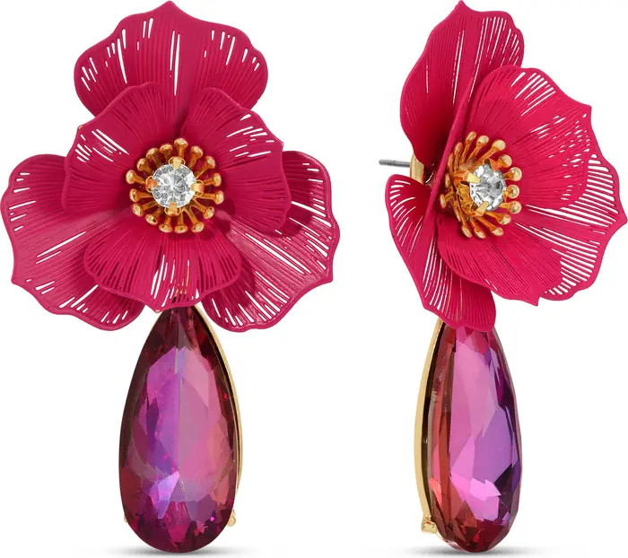 EYE CANDY LOS ANGELES Charlene Statement Flower Drop Earrings | Nordstromrack | Nordstrom Rack