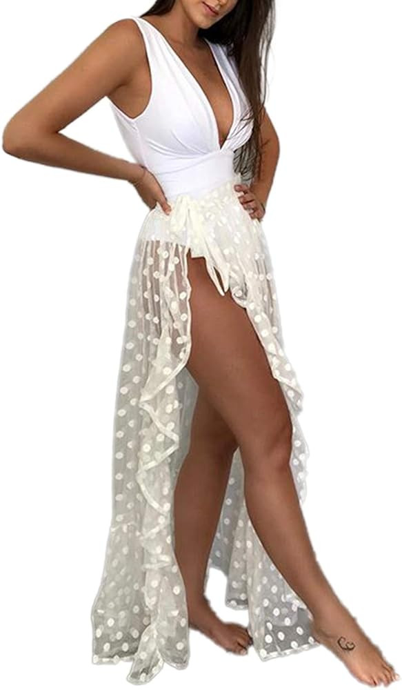 AvoDovA Womens Swimsuit Cover Up Beach Bathing Suit Wrap Maxi Skirt Sarong Swimwear Bikini Cover-ups | Amazon (US)