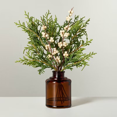 Faux Cedar and Snowberry Christmas Arrangement - Hearth & Hand™ with Magnolia | Target