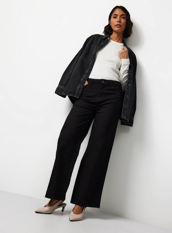 Buy Black Wide Leg Denim Jeans 18R | Jeans | Tu | Tu Clothing
