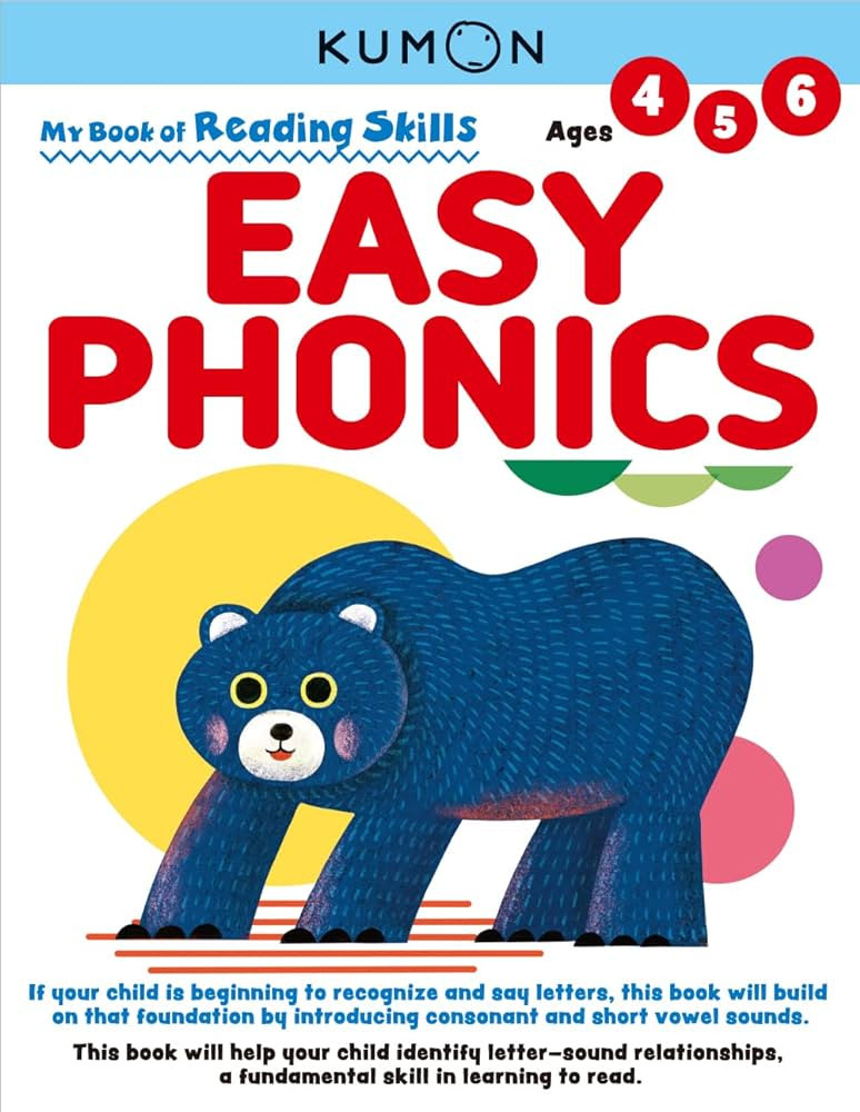 Kumon My Book of Reading Skills: Easy Phonics (Reading Skills), Ages 4-6, 96 pages (My Book of Readi | Amazon (US)