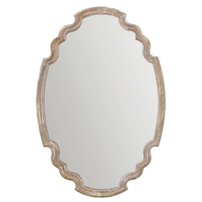 Oval Ludovica Aged Wood Decorative Wall Mirror - Uttermost | Target
