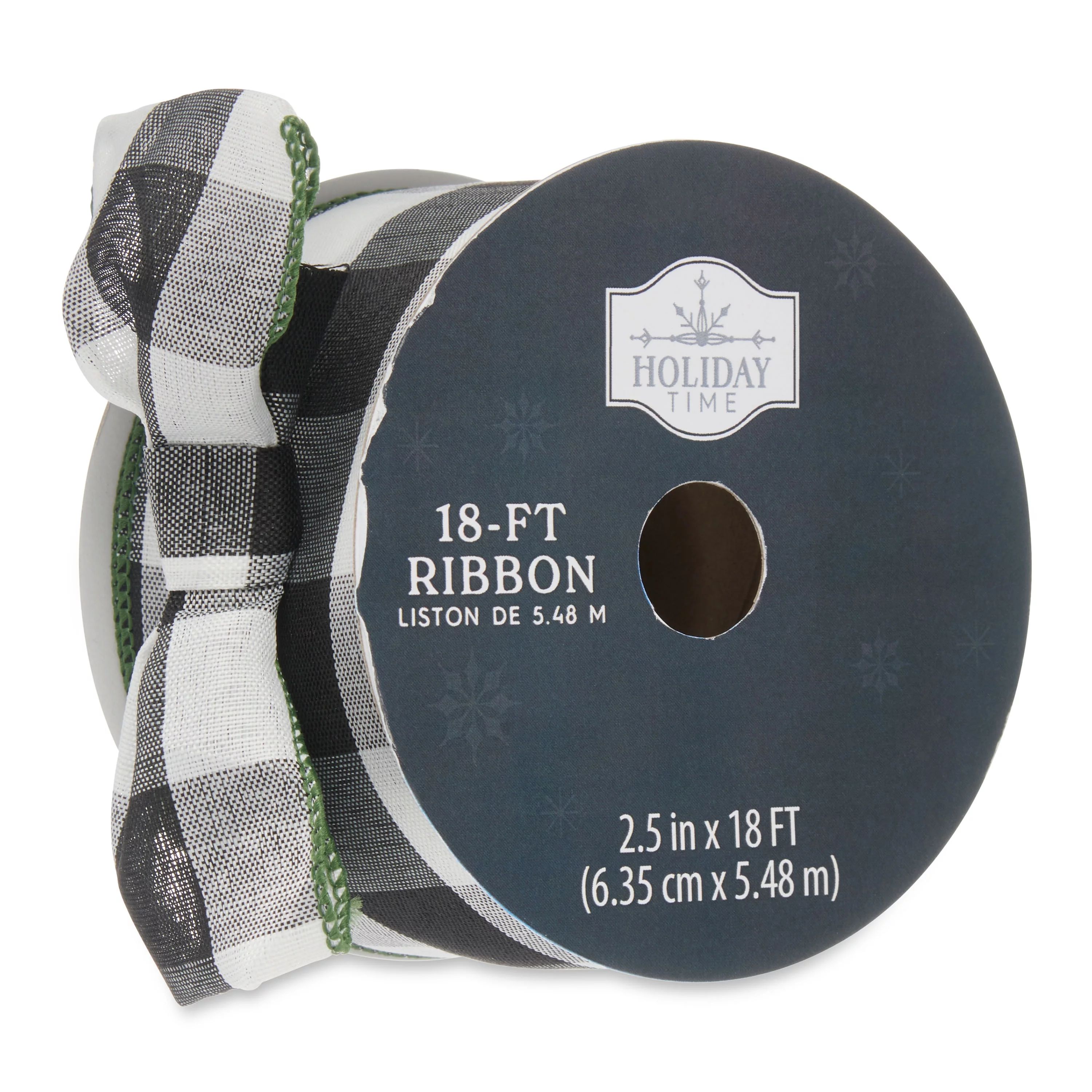 Holiday Time Buffalo Plaid Ribbon, 2.5" x 18' | Walmart (US)