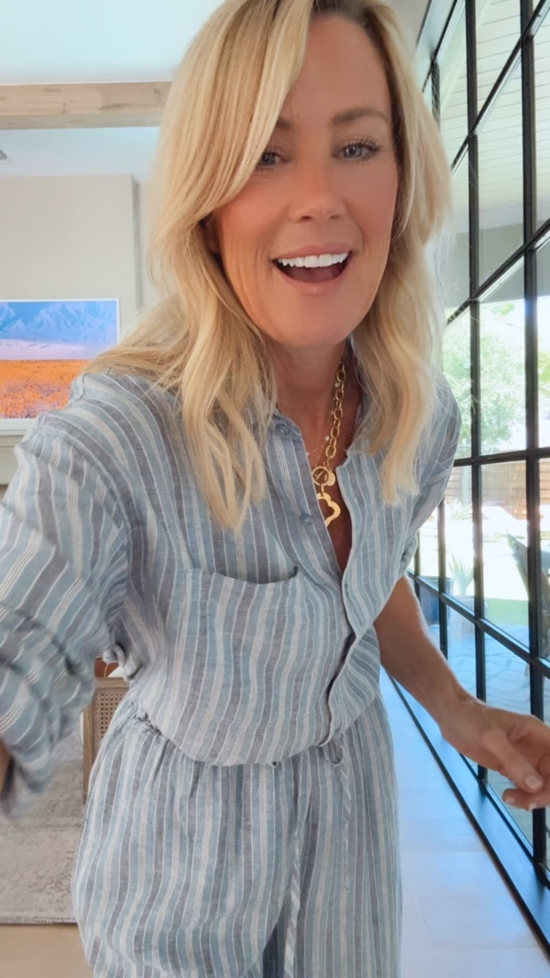 Love this matching lightweight set! The stripes are an absolute yes! 

Top: XS
Bottom: small 

#LTKootd #LTKgrwm #LTKOver40