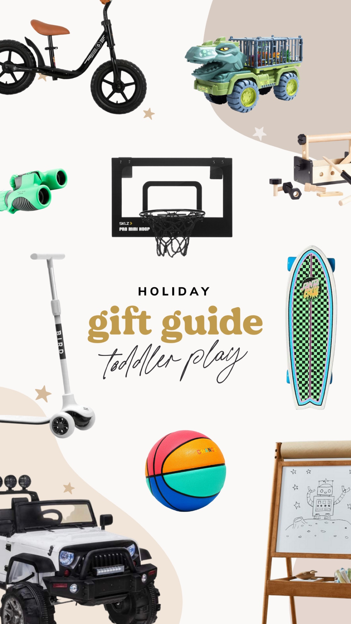Toddler Boy Gift Guide for Toys & Play! 

Toy gift guide | Amazon toddler boy gift guide | Amazon kids gift ideas | Amazon gift guide | cool toddler boy gift ideas | best balance bike | toddler balance bike | kids bird scooter | kids scooters | kids basketball | kids sports gifts | toddler sports gifts | toddler gifts | kids gifts | last minute gifts | last minute kids gifts | last minute Amazon gifts | toddler boy outfit | toddler boy style | toddler boy outfits | kids art easel | toddler car | toddler jeep | big gifts for kids | trucks | dinosaurs 

#LTKGiftGuide #LTKfamily #LTKkids