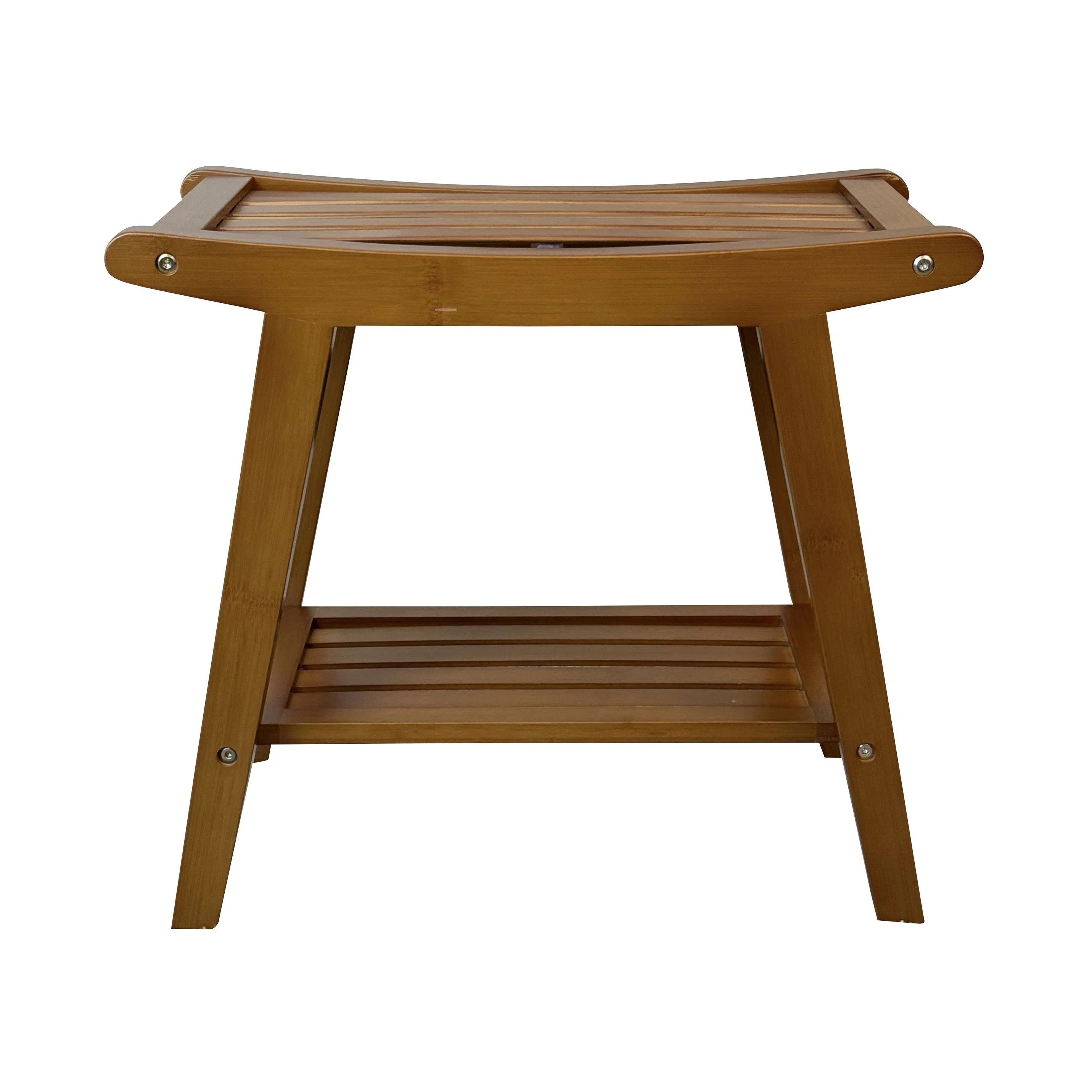 Bamboo 19.5"W Slat Spring Shower Bench | Wayfair North America