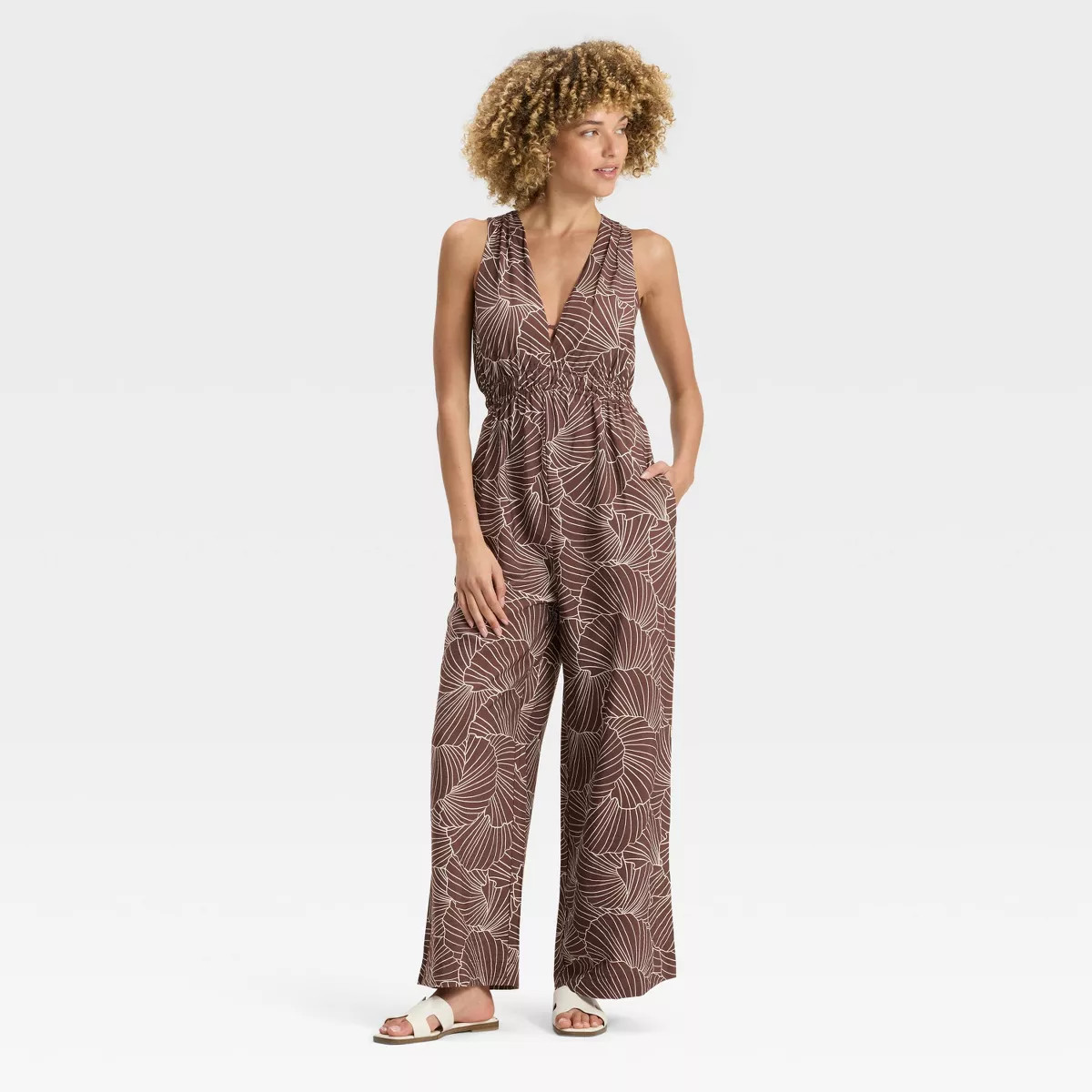 Women's Jumpsuit - A New Day™ Brown Shell XXL | Target