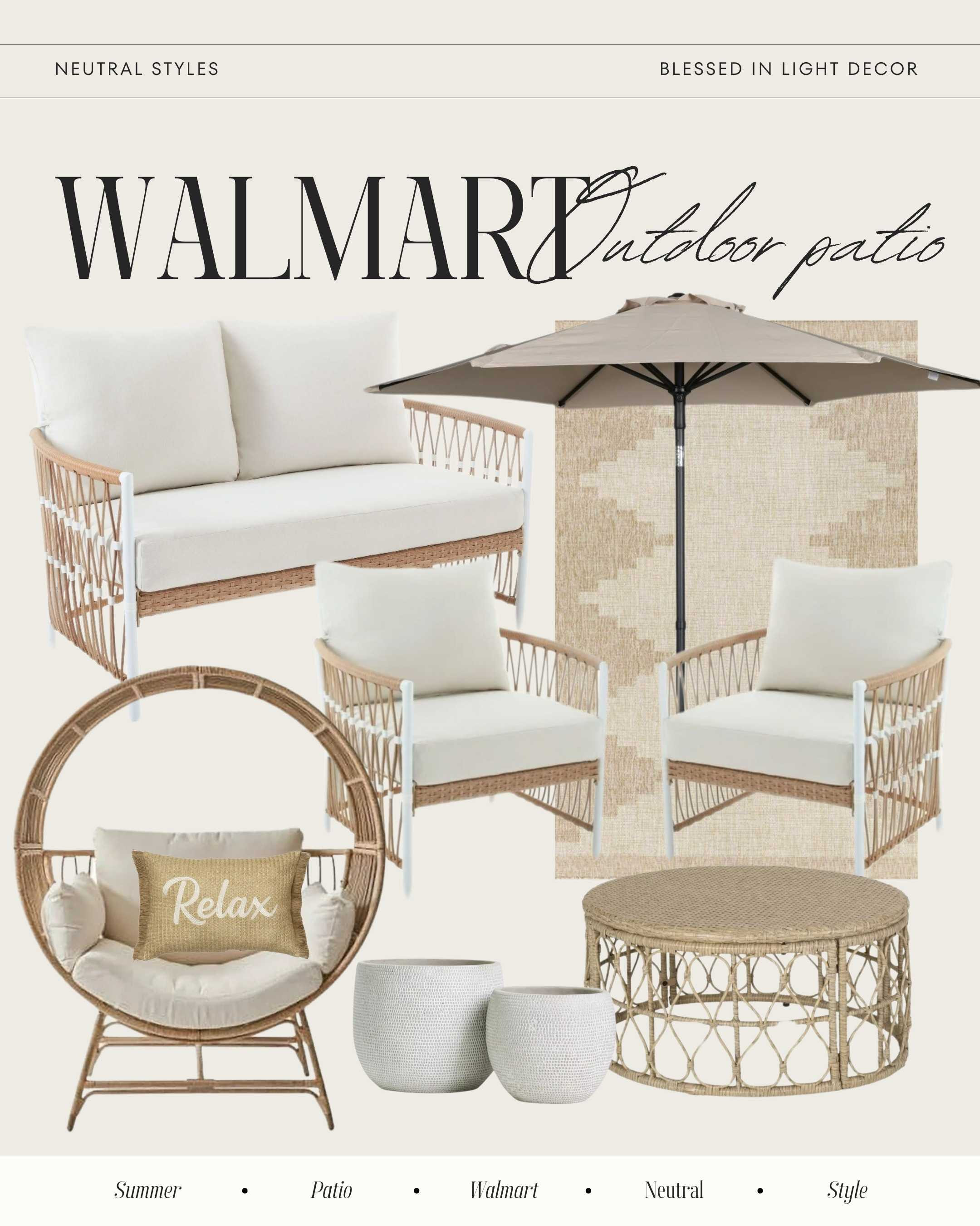 Walmart collection outdoor patio#summer #summer2024 #walmartfinds #walmarthome #walmart #walmartshopping #walmartclearance #walmartpatner #style #styleinspo #neutraldecor #neutralstyle 

#LTKhome #LTKsalealert #LTKSeasonal