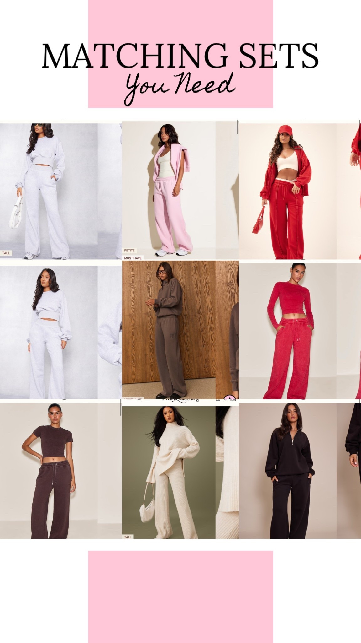 Matching sets, lounge wear, sweaters, sweat sets, sweatpants, winter sets, outfit inspo, comfy outfits 

#LTKSaleAlert #LTKootd #LTKValentine