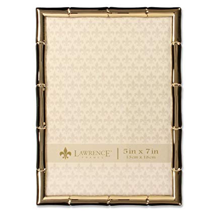 Lawrence Frames 5x7 Gold Metal Bamboo Design Picture Frame | Amazon (US)