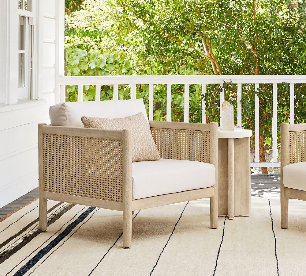 Marina Cane Outdoor Lounge Chair | Pottery Barn (US)