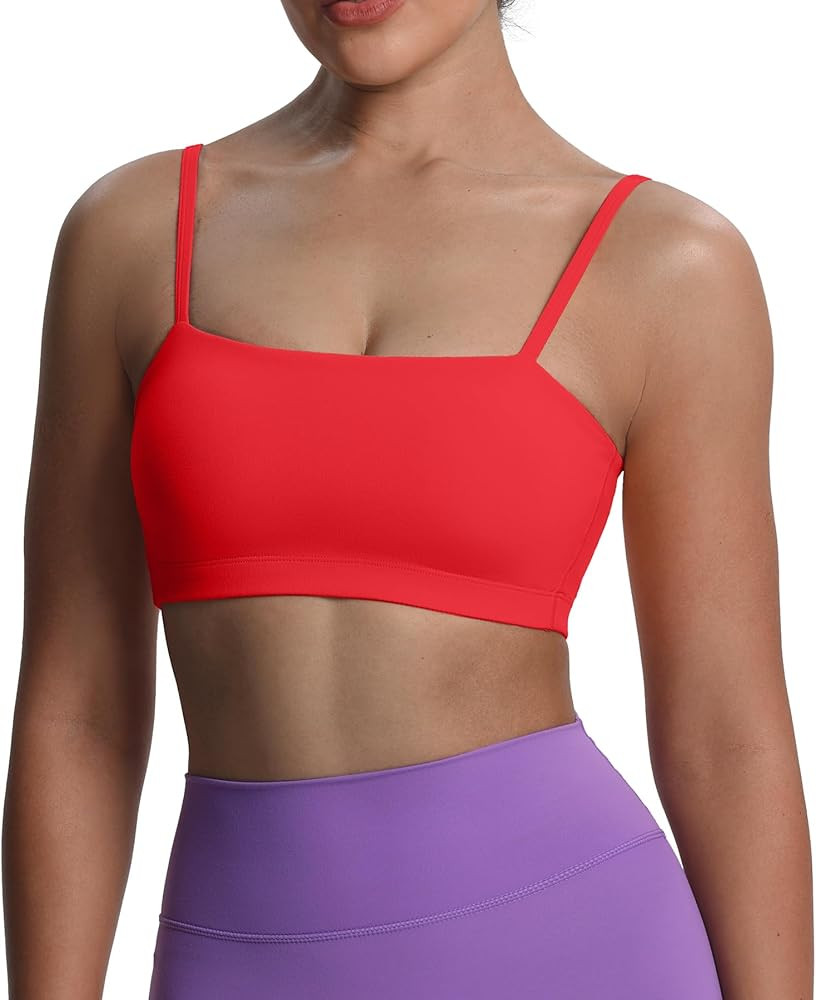 Aoxjox Women's Workout Bandeau Bras Training Fitness Running Yoga Crop Tank | Amazon (US)
