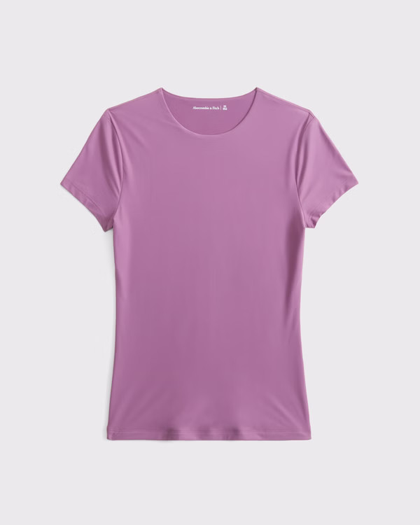 Women's Soft Matte Seamless Tuckable Baby Tee | Women's Tops | Abercrombie.com | Abercrombie & Fitch (US)