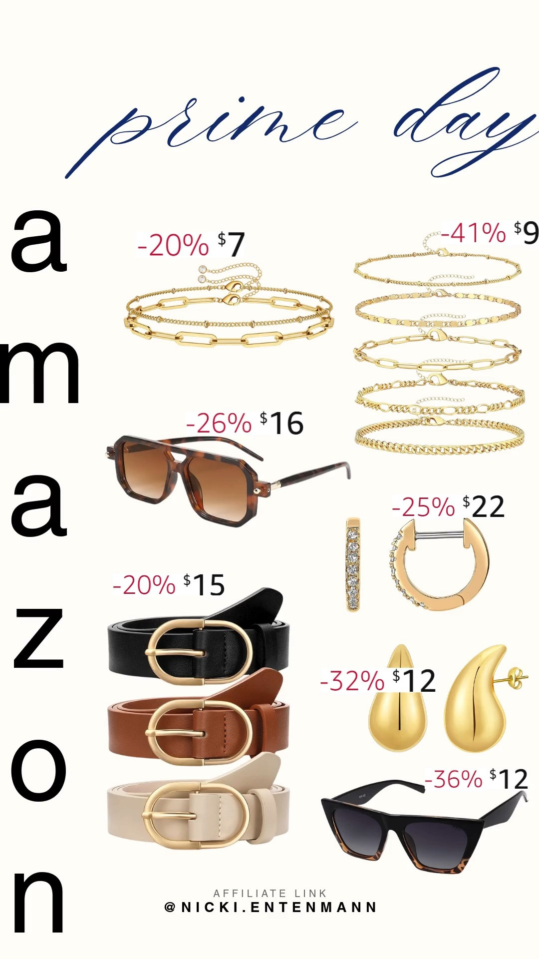 Prime Day jewelry haul crafted for everyday brilliance. Loving gold hoops, bracelets, and belts that blend style, sparkle, and confidence seamlessly. Time to shine with modern glamour. #primeday #jewelrylover #amazonfinds #goldhoops #bracelets #belts #fashionmusthaves #shoppingdeal #styleinspo #modernliving 💎✨👛 

 #LTKootd #LTKSaleAlert #LTKBeauty