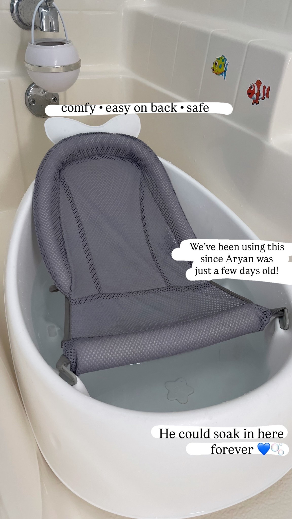 Bath time must-have 🫧 Been using this tub since Aryan was just a few days old - and he still LOVES it! 

• Super comfy for him
• Easy on my back 
• Perfect height + support

#bathtimefavorites #momessentials #babybathtime #momrecommended


#LTKHome #LTKFamily #LTKBaby