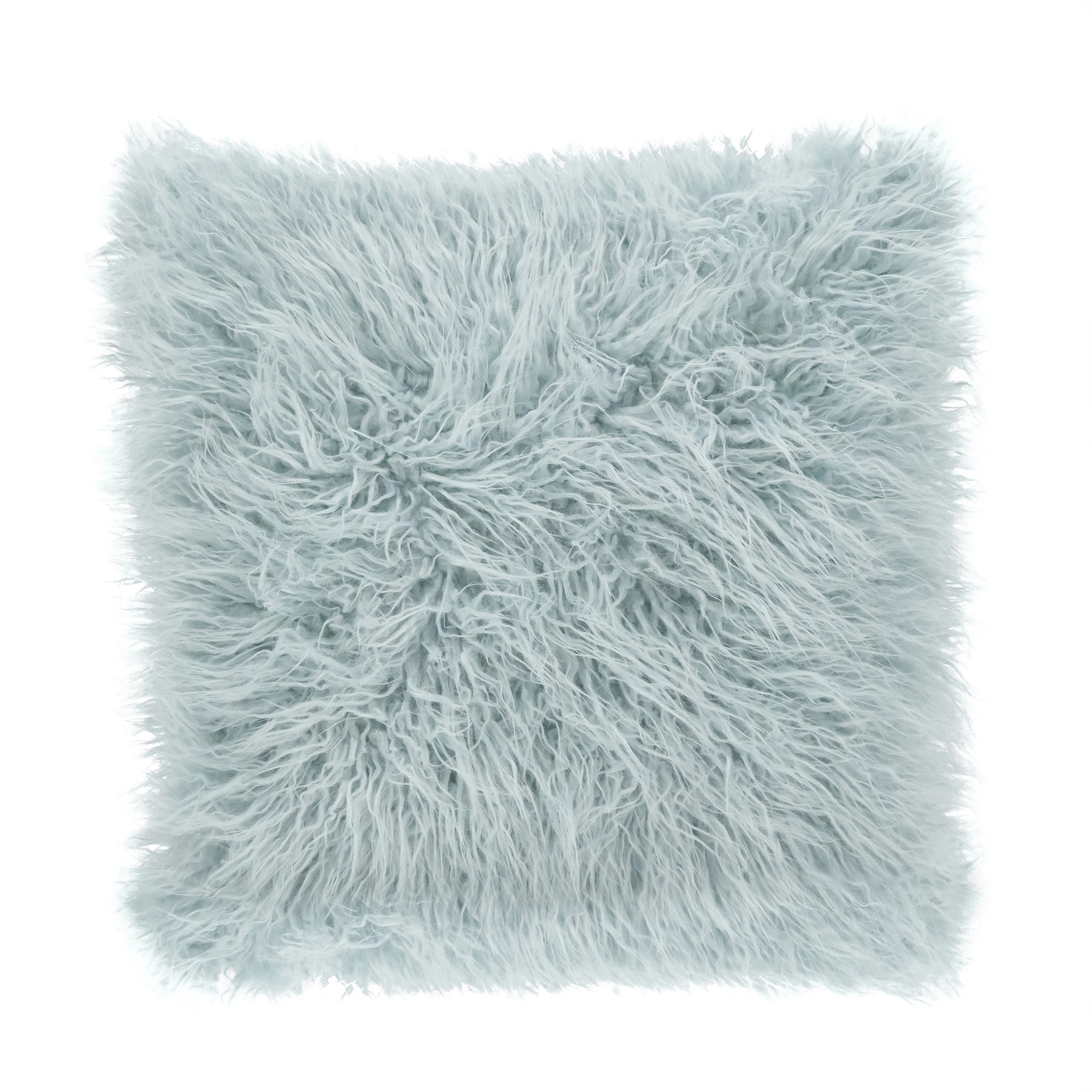 Faux Mongolian Square Faux Fur Pillow Cover and Insert | Wayfair North America