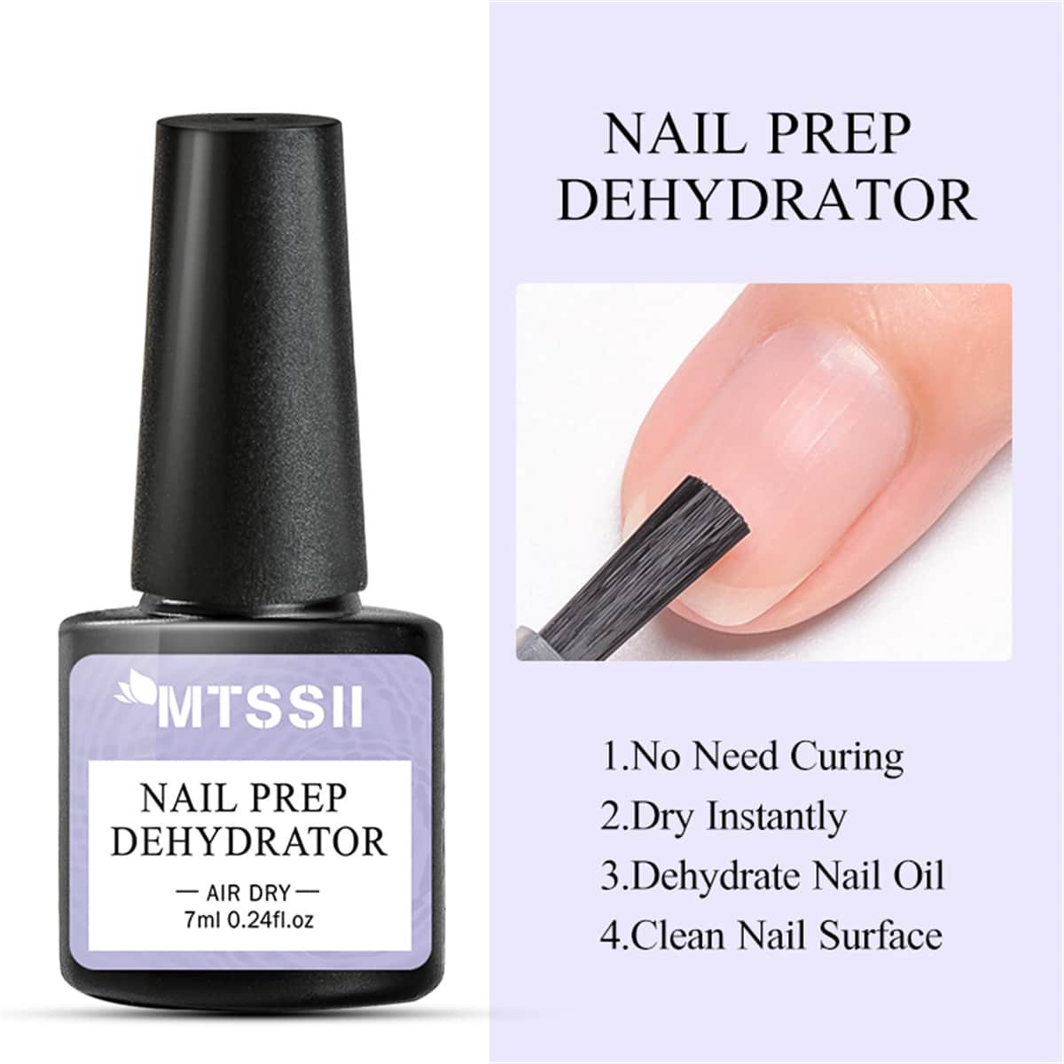 7Ml Clear Nail Prep Dehydrator Gel Nail Polish No Need Of Uv Led Lamp Base Top Coat Nail Art Varn... | SHEIN