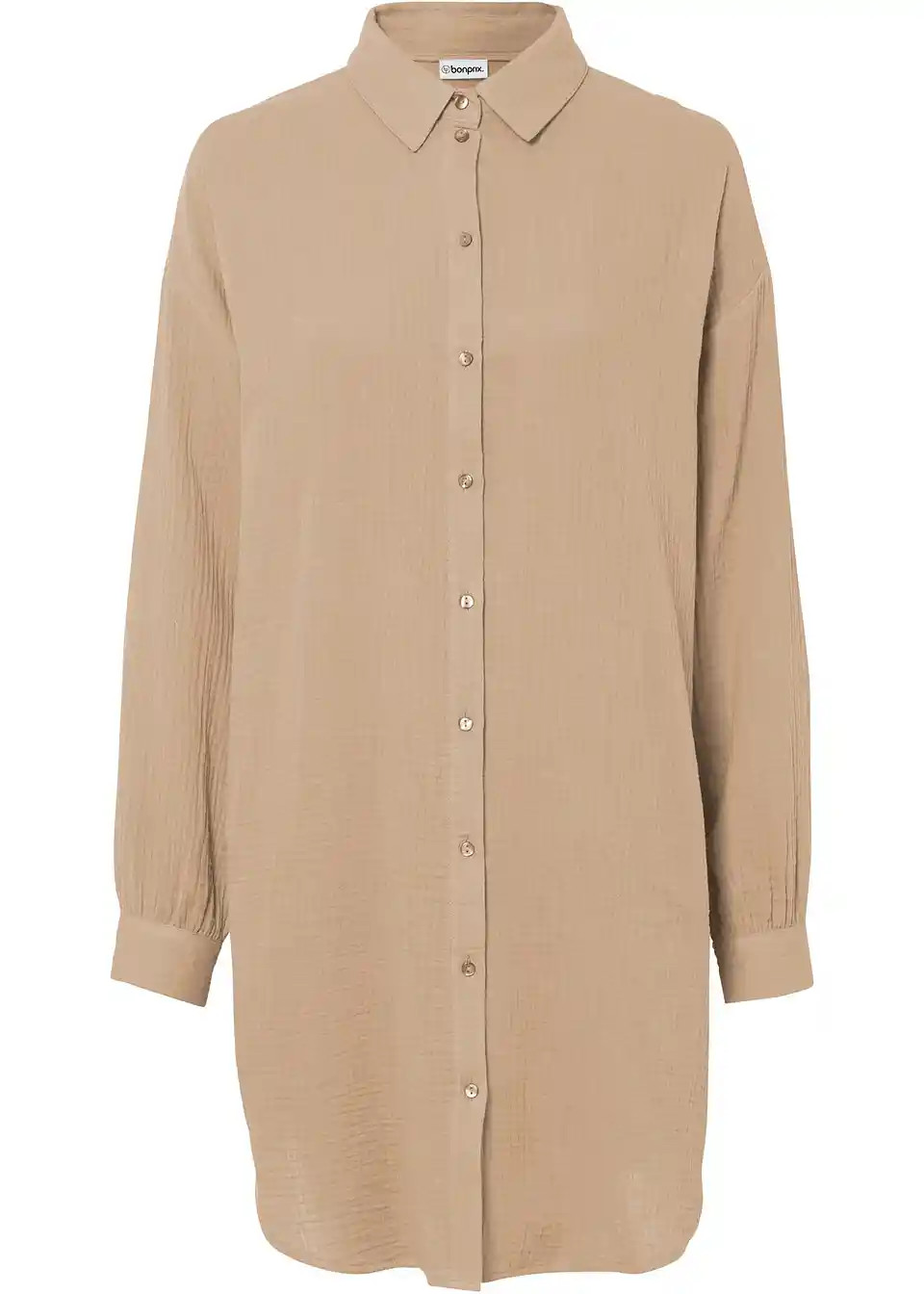 Oversize Musselin-Longbluse | Bonprix DE